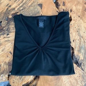 3/4 sleeve black top